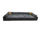 Dark Gray / 4 Pc. 7 Seater Sectional, 3 Ottomans