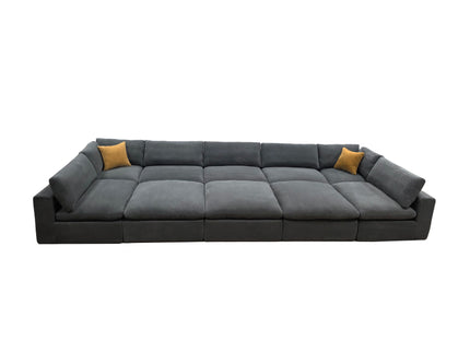 Custom Configuration Modular Sectional & Toss Pillows