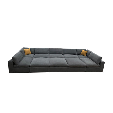Custom Configuration Modular Sectional & Toss Pillows