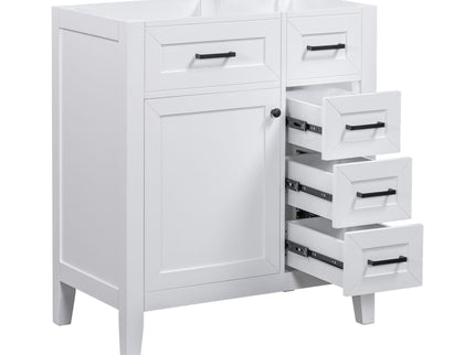 Modern Bathroom Vanity Base Only With Drawers, Freestanding Design