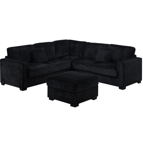 Modern Sectional Set With Cocktail Ottoman
