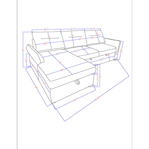 Montana - Sofabed With Storage - Gray