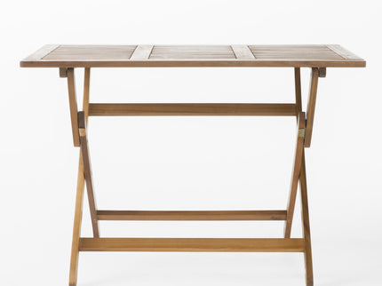 Blissique - Outdoor Foldable Wood Dining Table With Slat Design