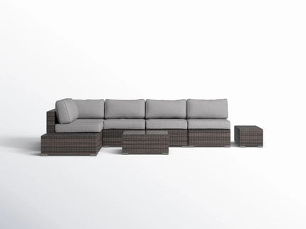 Wicker Sectional Seating Group With Cushions