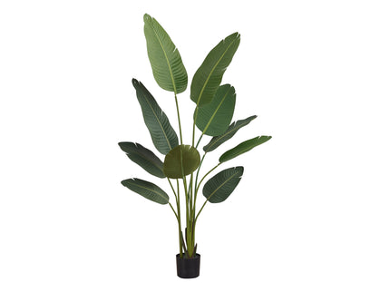 60" Tall, Artificial Plant, Bird Of Paradise Tree, Indoor, Faux, Fake, Floor, Greenery, Potted, Decorative - Green / Black