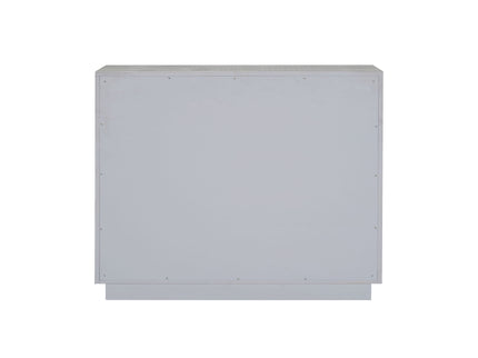 Anpu - Faux Crocodile Skin Console Cabinet - Silver