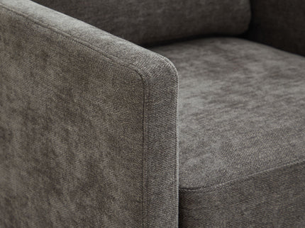 Modern Square Upholstered Swivel Accent Chair With Metal Base