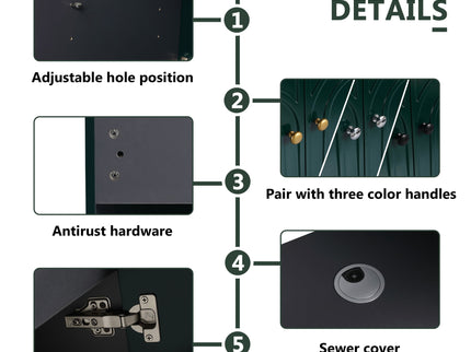 Contemporary Freestanding Bathroom Vanity With Resin Sink & Soft-Close Cabinet Doors