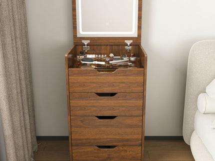 Vanity Desk With Lighted Mirror & Stool