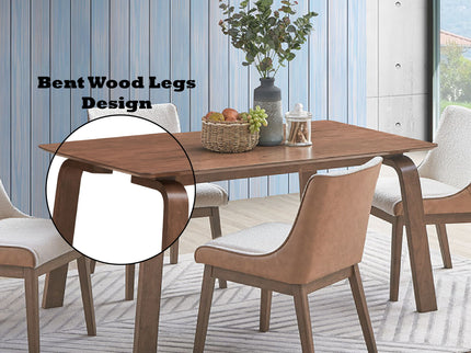 Ginny - 5 Piece With Side Chairs Dining Room Set - Walnut