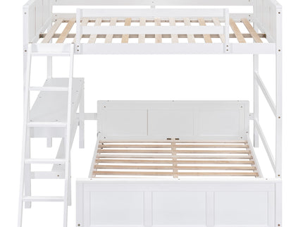 Full Over Full Bunk Bed With Desk