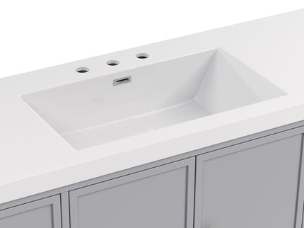 Bathroom Vanity With Separate Sink, Soft Close Doors And 4 Drawers