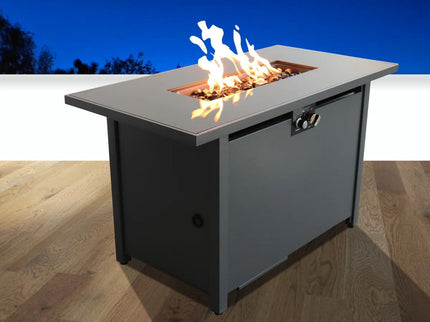 Rectangular Fire Pit With Frame Elegant Design