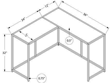 Corner Accent Console Table For Entryway, Unique L-Shaped Design