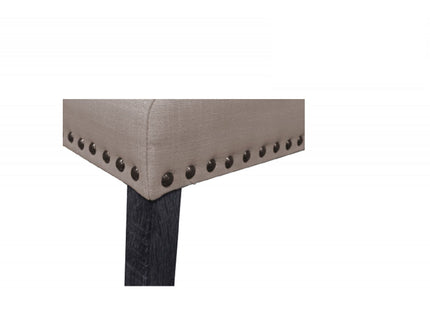 Upholstered Counter Dining Chair, Nailhead Trim (Set of 2) - Natural
