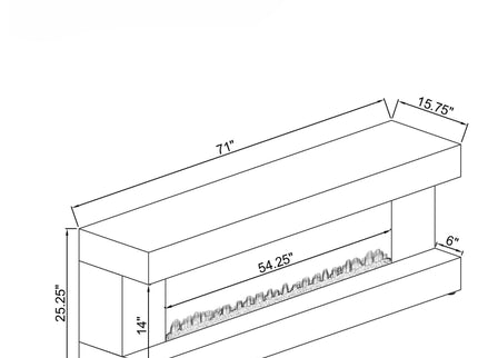 TV Stand Fireplace Console With Bluetooth Speaker