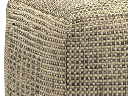 Delilah - Square Woven Pouf - Natural