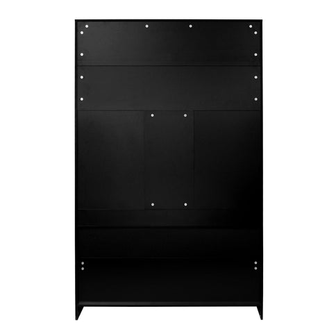 Entryway Bench With Coat Rack, 3 In 1 Design And Adjustable Shelves