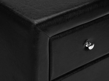 Nightstand, Storage Drawer Versatile Use, Upholstered, Transitional