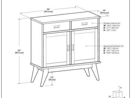 Draper - Entryway Storage Cabinet - Brown