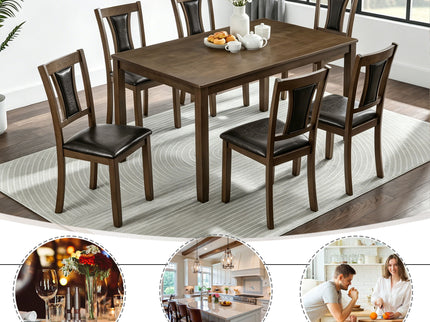 Modern Dining Table Set With Upholstered Chairs