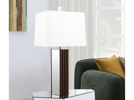 Echolls - Lamp With Scalloped Accents And Mirror Detail