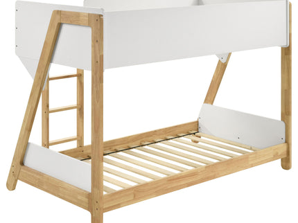 Fjord - Twin Over Twin Bunk Bed, Fits Standard Mattresses - White / Natural