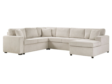Oversized Sectional U-Shaped Sofa With Chaise Lounge And Three Soft Throw Pillows