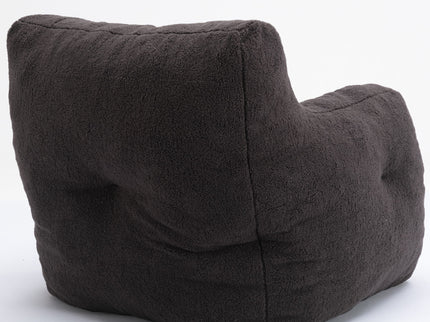 Soft Teddy Fabric Tufted Foam Bean Bag Chair With Teddy Fabric
