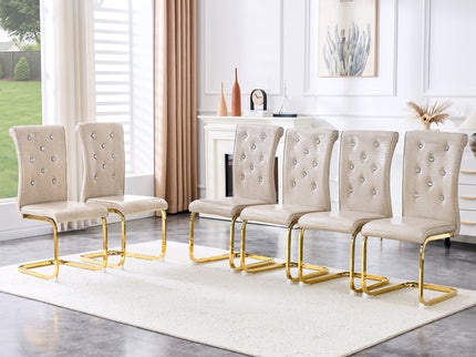Elegant Design Alligator Skin Upholstered Dining Chairs