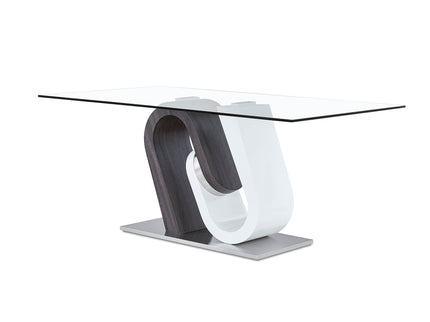 Anne - Dining Table - White / Gray