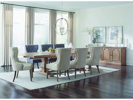 Allende - Extension Dining Table With Double Pedestal Base - Honey