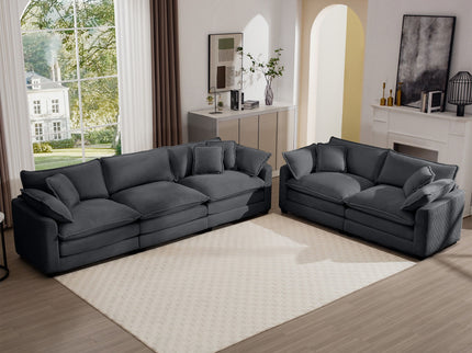 Elegant Oversized Sectional Sofa Set With Deep Seats And Flexible Layout