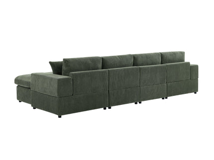 Upholstered Symmetrical Modular Sectional With 6 Seating