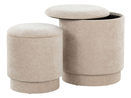 Marla - Upholste Contemporary Ottoman Set