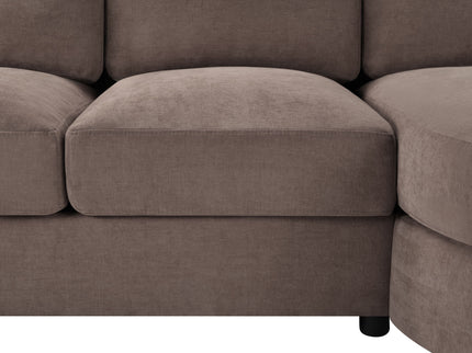 Modern L-Shaped Sectional Sofa With Curved Chaise, USB Ports, And Side Storage Pockets
