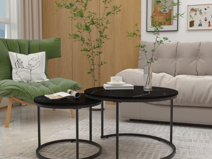 Round Nesting Coffee Table (Set of 2)