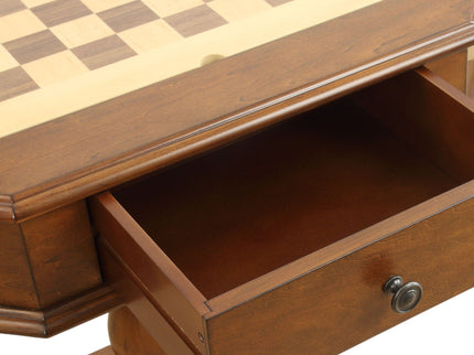 Bishop - Reversible Chess Checker Game Table With Game Tray (Chess Fingures Not Included)