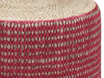 Larissa - Handcrafted Round Braided Pouf