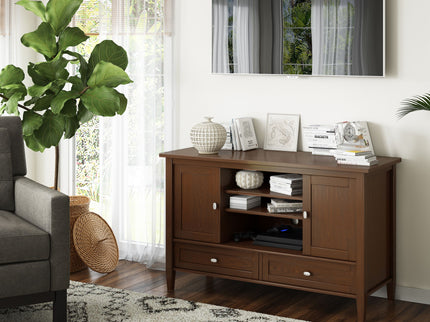 Warm Shaker - Transitional Style TV Media Stand