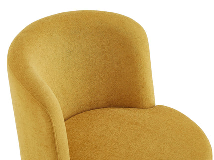 Round Swivel Accent Chair With Ergonomic Backrest For Living Room