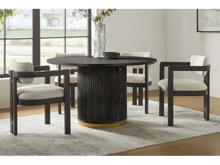 Upholstered Dining Armchair - Black