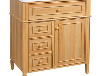Bathroom Vanity With Flip Out Drawer, 2 Soft-Close Drawers