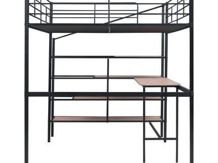Loft Bed With Desk And Lateral Storage Ladder