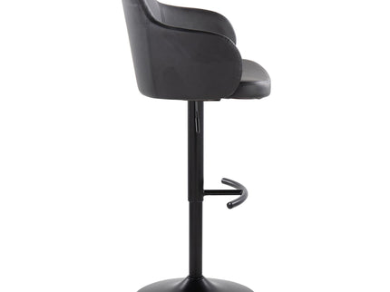 Boyne - Contemporary Adjustable Barstool With Swivel With Rounded T Footrest (Set of 2)