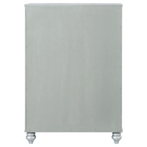 Arabesque - 5 Drawer Bedroom Chest - Silver
