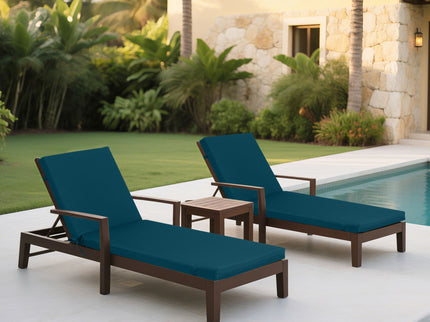 2 Piece Outdoor Chaise Lounge Cushion Set, Replacement Cushions For Patio Furniture