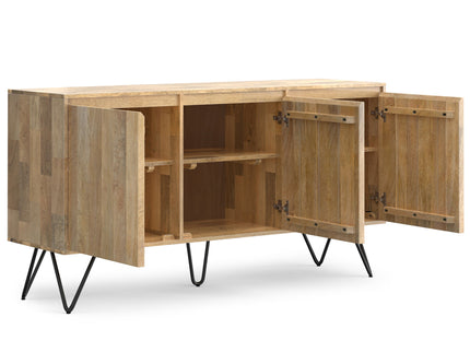 Hunter - 3 Door Sideboard Buffet With Hairpin Legs - Natural