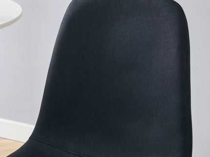 Modern Medieval Style Cushioned Side Chairs Set With Metal Legs For Kitchens