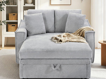 Modern Chaise Sofa With Hidden Storage For Living Room